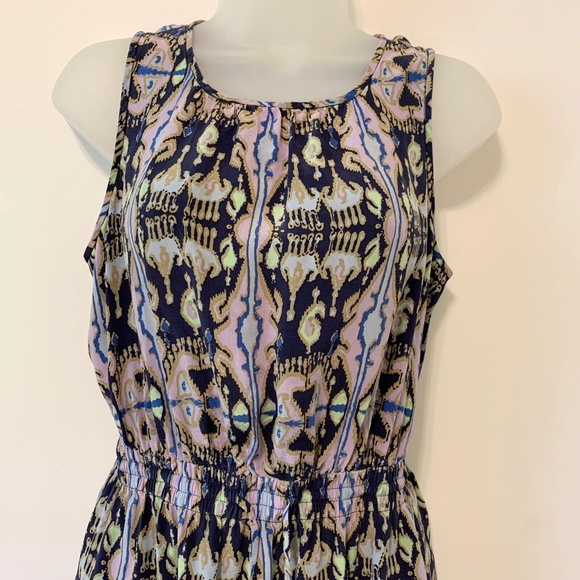 Tibi 100% Silk Sleeveless Blue Purple Casual Summer Dress Size 2 - Picture 4 of 11